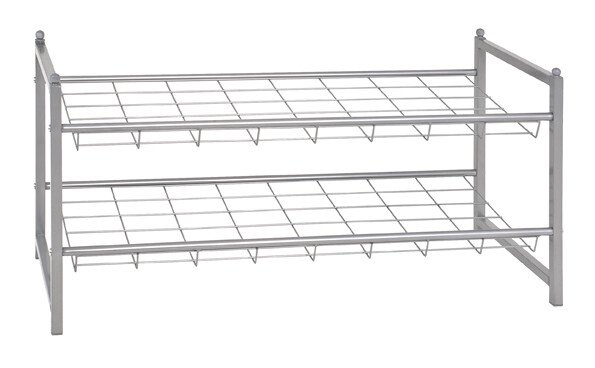 Regal >Jasper 2< in alu aus Stahlrohr - 80x38x30cm (BxHxT)