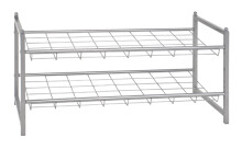Regal >Jasper 2< in alu aus Stahlrohr - 80x38x30cm...