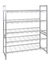 Regal >Jasper 2< in alu aus Stahlrohr - 80x38x30cm (BxHxT)