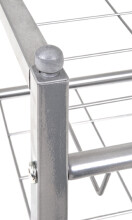 Regal >Jasper 2< in alu aus Stahlrohr - 80x38x30cm (BxHxT)