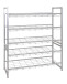 Regal >Jasper 2< in alu aus Stahlrohr - 80x38x30cm (BxHxT)