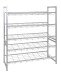 Regal >Jasper 2< in alu aus Stahlrohr - 80x38x30cm (BxHxT)