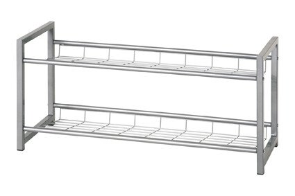 Regal >Janus< in alu aus Stahlrohr - 80x38x30cm (BxHxT)