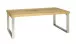 Couchtisch >Lagon oak< in eiche-Edelstahloptik - 100x38x60 (BxHxT)