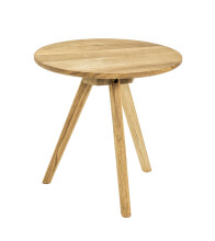 Beistelltisch in Eiche aus Stahl, Massivholz - 40cm (H)