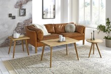 Beistelltisch in Eiche aus Stahl, Massivholz - 40cm (H)