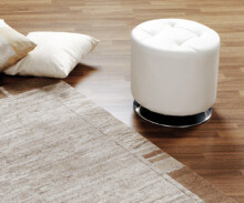 Hocker >Rondo< in chrom-weiß - 40cm (H)