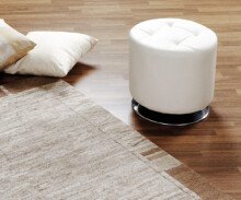 Hocker >Rondo< in chrom-weiß - 40cm (H)