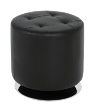 Fußhocker >Rondo< in chrom-schwarz - 40cm (H)