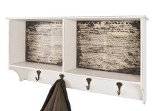 Wandgarderobe >Street< in vintage aus MDF, Stahl - 76x40x15cm (BxHxT)