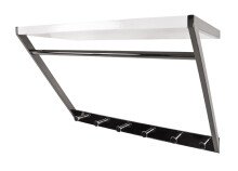 Garderobenhaken >Fritz< in chrom dunkel-weiß...