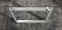 Couchtisch >David 2< in Edelstahl aus Edelstahl, Glas 8 mm - 120x40x60cm (BxHxT)