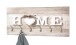 Wandgarderobe >Home 90< in natur-Edelstahloptik - 90x40x8 (BxHxT)