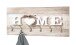 Wandgarderobe >Home 90< in natur-Edelstahloptik - 90x40x8 (BxHxT)