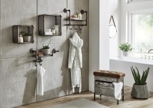 Garderobe >Pipe 2< in Anthrazit aus Stahl -...