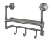 Garderobe >Pipe 2< in Anthrazit aus Stahl - 52x41x16cm (BxHxT)