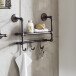 Garderobe >Pipe 2< in Anthrazit aus Stahl - 52x41x16cm (BxHxT)