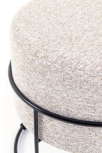 Fußhocker >Syke< in schwarz-creme-braun - 44 (H)
