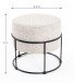 Fußhocker >Syke< in schwarz-creme-braun - 44 (H)