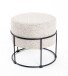 Fußhocker >Syke< in schwarz-creme-braun - 44 (H)
