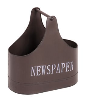 Zeitungsständer >Patrick< in vintage aus Metall - 44x44x27cm (BxHxT)
