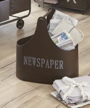 Zeitungsständer >Patrick< in vintage aus Metall - 44x44x27cm (BxHxT)