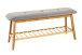 Sitzbank >Eder 2< in bambus-grau aus Bambus, Polyester - 100x44x30cm (BxHxT)