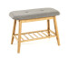 Sitzbank >Eder 1< in bambus-grau aus Bambus, Polyester - 60x44x30cm (BxHxT)