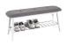 Sitzbank >Eder 2< in weiß-grau aus Bambus, Polyester - 100x44x30cm (BxHxT)