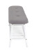 Sitzbank >Eder 2< in weiß-grau aus Bambus, Polyester - 100x44x30cm (BxHxT)