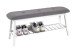 Sitzbank >Eder 2< in weiß-grau aus Bambus, Polyester - 100x44x30cm (BxHxT)
