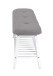 Sitzbank >Eder 2< in weiß-grau aus Bambus, Polyester - 100x44x30cm (BxHxT)
