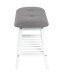 Sitzbank >Eder 1< in weiß-grau aus Bambus, Polyester - 60x44x30cm (BxHxT)