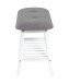 Sitzbank >Eder 1< in weiß-grau aus Bambus, Polyester - 60x44x30cm (BxHxT)