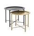 Satztisch >Oxford< in schwarz-gold aus Stahlrohr, Metall - 44/49cm (H)