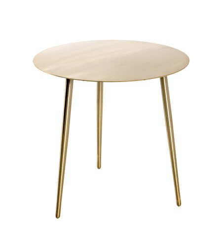 Beistelltisch >Kufstein< in gold aus Stahl, Metall - 45cm (H)