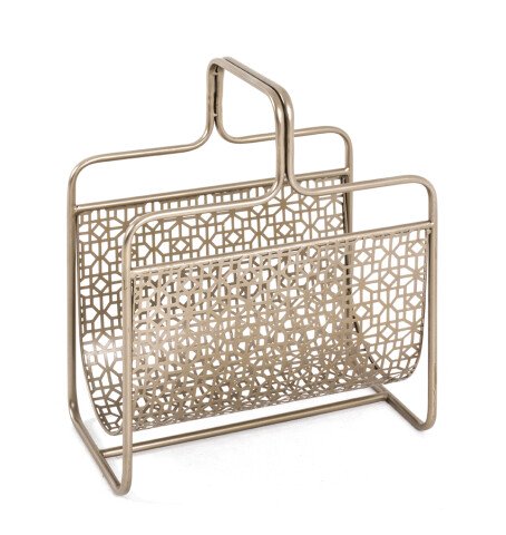 Zeitungsständer >Anni< in bronze aus Metall - 37x45x22cm (BxHxT)