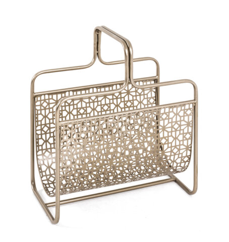 Zeitungsständer >Anni< in bronze aus Metall - 37x45x22cm (BxHxT)