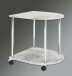Beistelltisch >Marburg< in Betonoptik-chrom aus Stahl, MDF - 42x45x40cm (BxHxT)