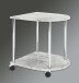 Beistelltisch >Marburg< in Betonoptik-chrom aus Stahl, MDF - 42x45x40cm (BxHxT)