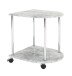 Beistelltisch >Marburg< in Betonoptik-chrom aus Stahl, MDF - 42x45x40cm (BxHxT)