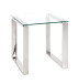 Beistelltisch >David 4< in Edelstahl aus Edelstahl, Glas 8 mm - 42x45x42 (BxHxT)