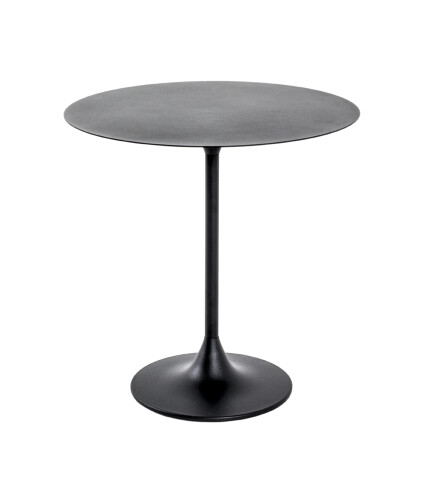 Beistelltisch >Anderlecht< in Schwarz aus Stahlrohr, Metall - 46cm (H)