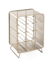Weinregal >Wien< in gold aus Stahlrohr - 30x46x24cm...