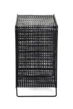 Flaschenregal >Wien< in Schwarz aus Stahlrohr - 30x46x24cm (BxHxT)