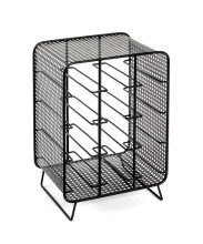 Flaschenregal >Wien< in Schwarz aus Stahlrohr -...