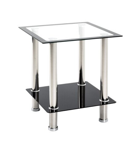 Beistelltisch >Kerstin< in Edelstahl-schwarz - 40x46x40 (BxHxT)