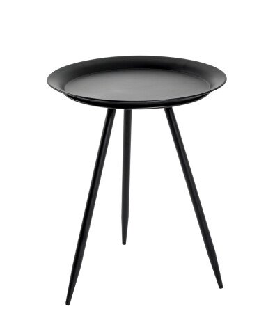 Beistelltisch in Schwarz aus Metall - 47cm (H)