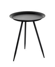 Beistelltisch in Schwarz aus Metall - 47cm (H)