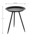 Beistelltisch in Schwarz aus Metall - 47cm (H)